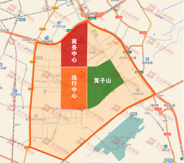 图为 新市府板块划分示意图