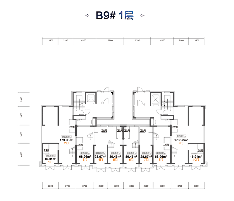 B9 一层#楼建面约17-173㎡入口吸金小铺，低投入 高回报。