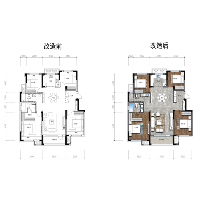 137㎡4室2厅2卫
