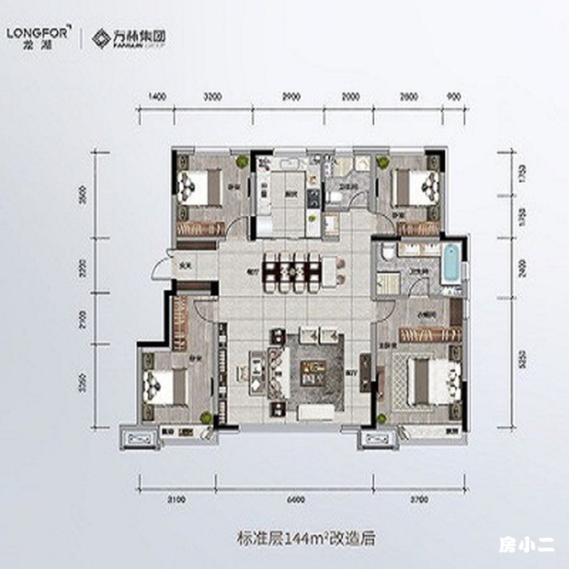 洋房144平4室2厅2卫