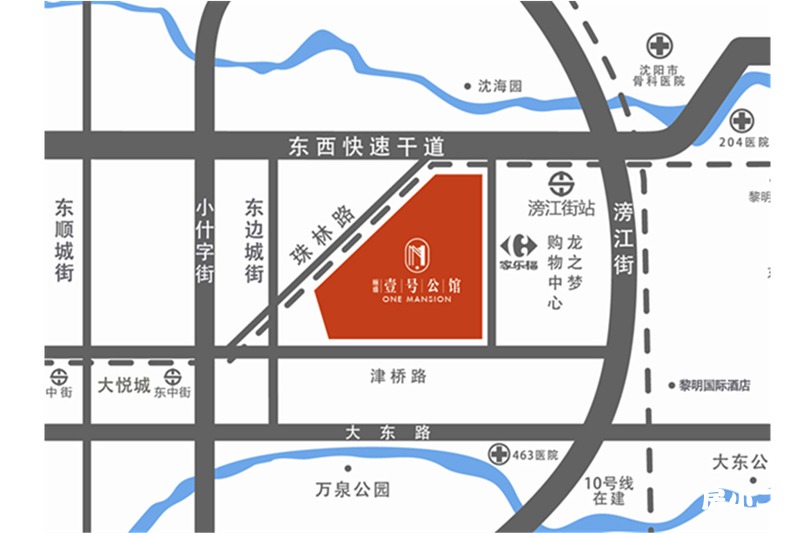 壹号公馆项目区位图