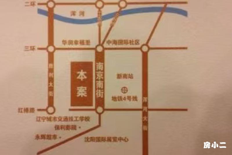 顶盛国际花园区位图