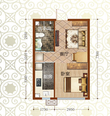 45平一室一厅一卫