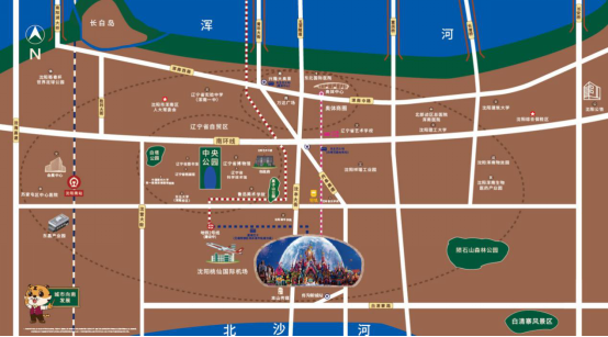 (沈阳恒大文化旅游城区位图)